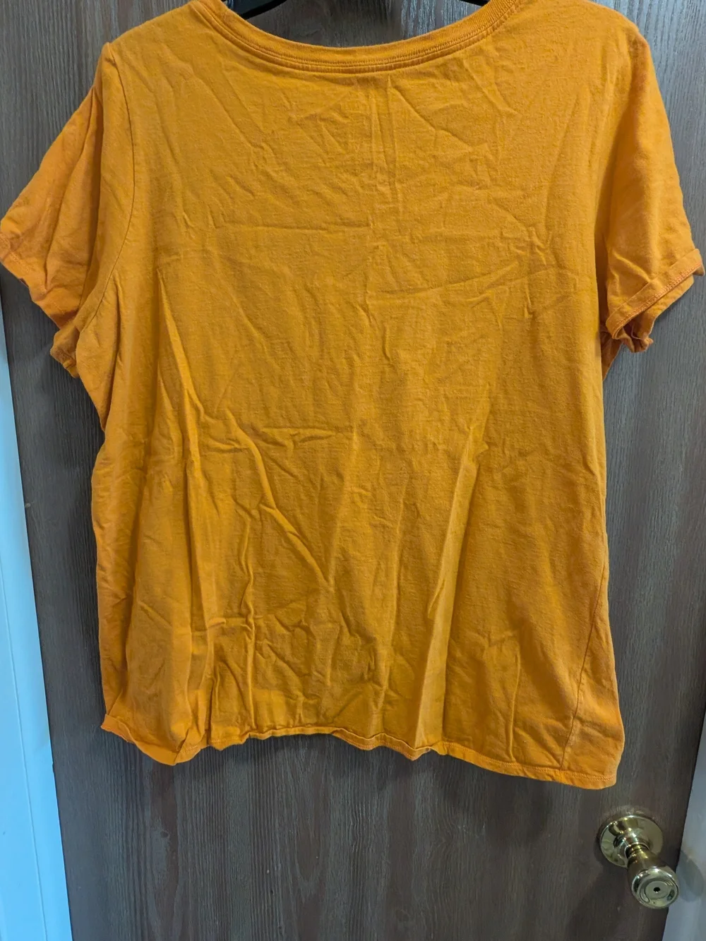 Nike Orange Short Sleeve Logo Tee with Black NIKE Print